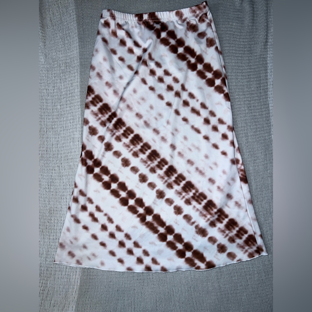 Y2K tie dye mid length skirt